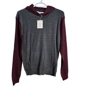 NWT | Teen Burgundy Hooded Pullover Sweater Kangaroo Pocket | Size 16